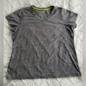 Xersion Women's Heather Gray V-Neck Top workout top